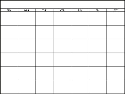 Monthly Calendar Print on Blank Calendar Monthly Template 5
