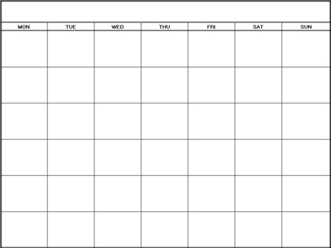 blank calendar,  printable calendar, image