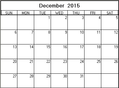 december 2015 downloadable calendar