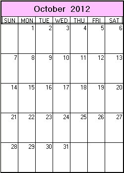 Online Printable Calendar 2012 on Online Appointments  Monthly Calendar  Blank Calendar  Printable