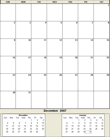 2007, printable calendar, printable calendars, blank calendar, blank calendars, image