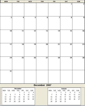 2007, printable calendar, printable calendars, blank calendar, blank calendars, image