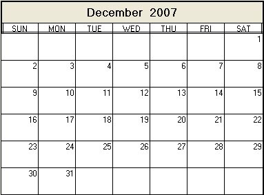 Printable Calendar on 2007  Printable Calendar  Printable Calendars  Blank Calendar  Blank