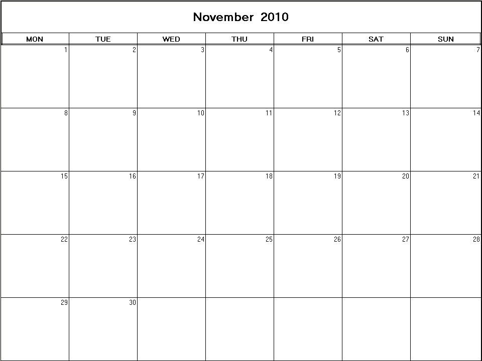 printable november 2010 calendar. +calendar+november+2010
