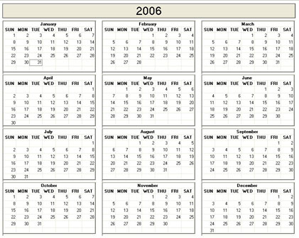 Free Printable Yearly Calendar on Blank Yearly Calendar By Klara