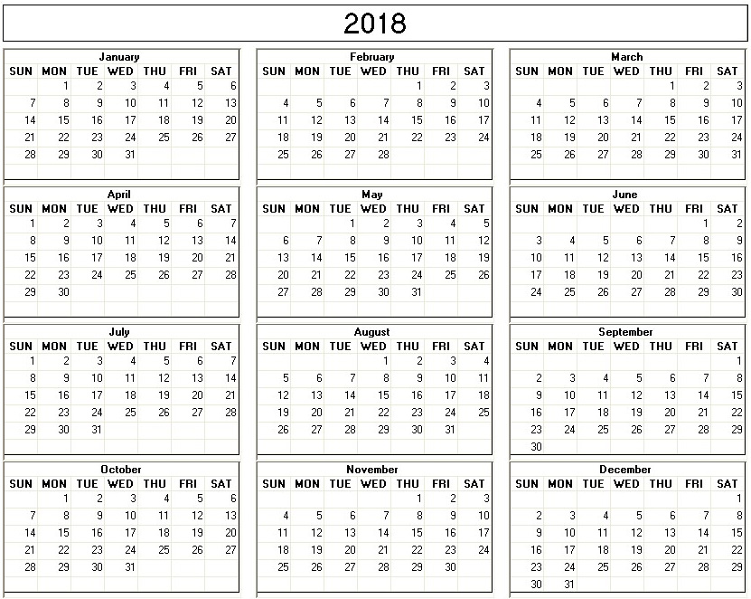 printable blank calendar image for 2016