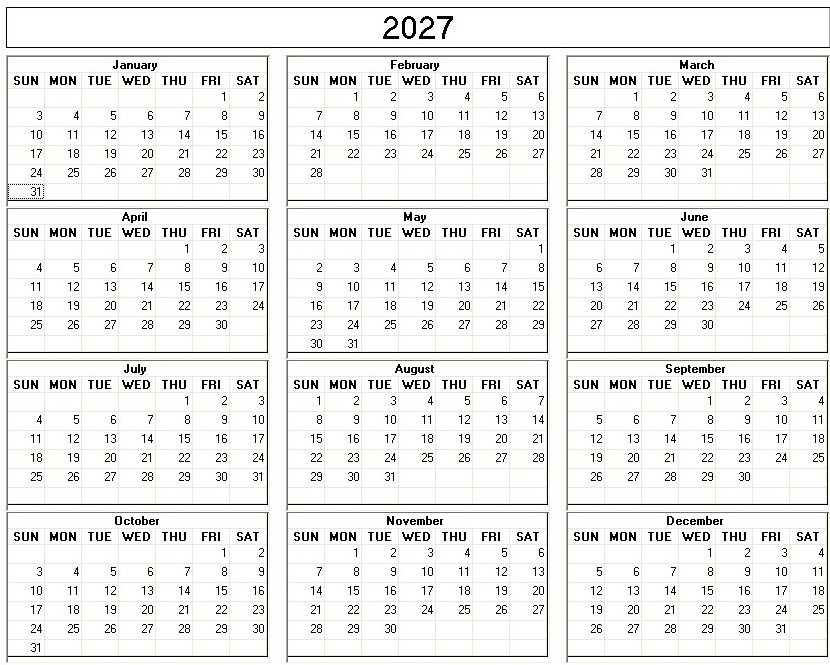 printable blank calendar image for 2016