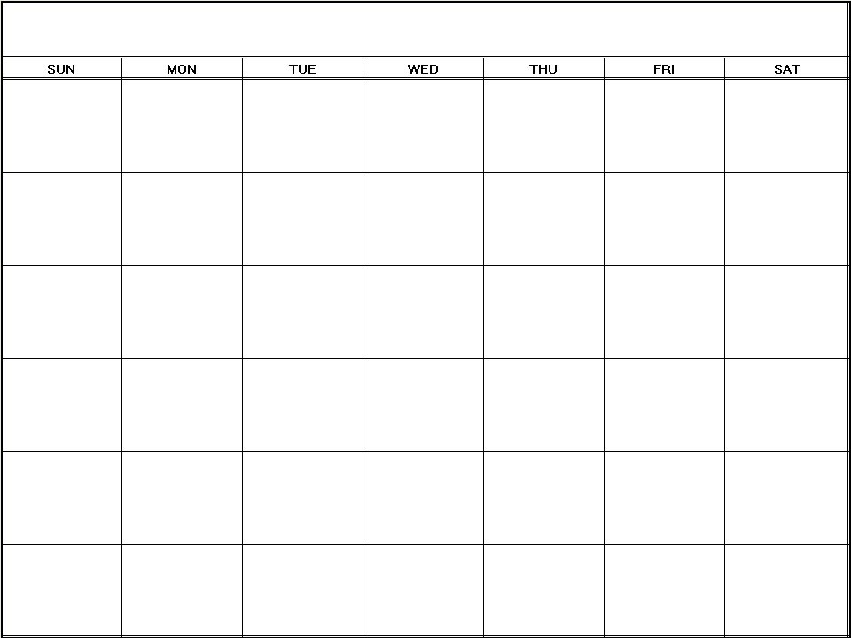 printable blank calendar