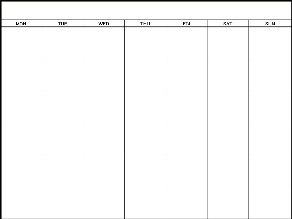 printable blank calendar