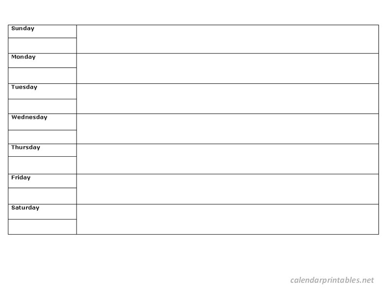 printable weekly calendar planner image 