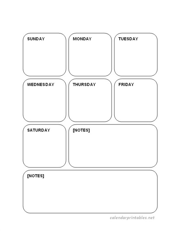 printable weekly calendar planner image 